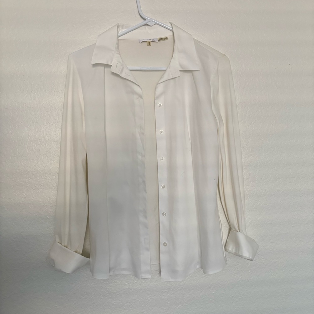 Calvin Klein White/Cream Casual Button Down Shirt